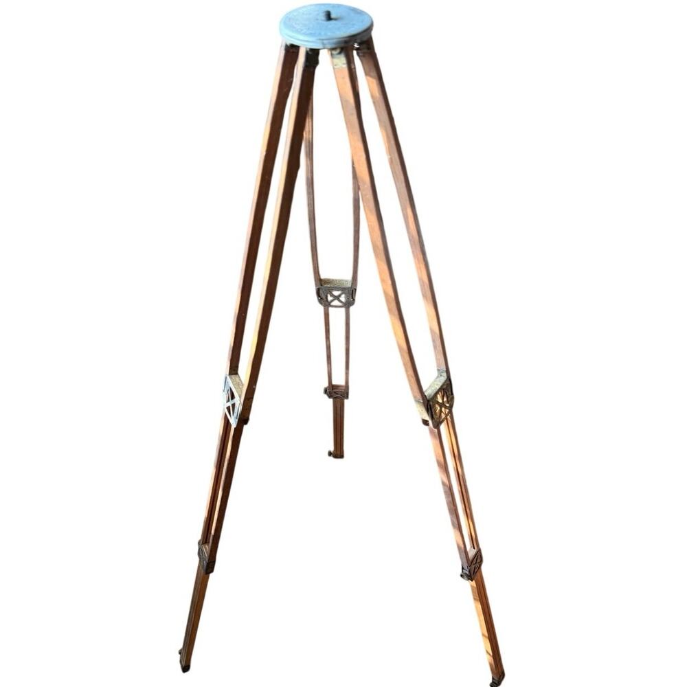 Antique Eastman Kodak Feather Weight Wooden Tripod Brass Hardware Pat 1897 NY